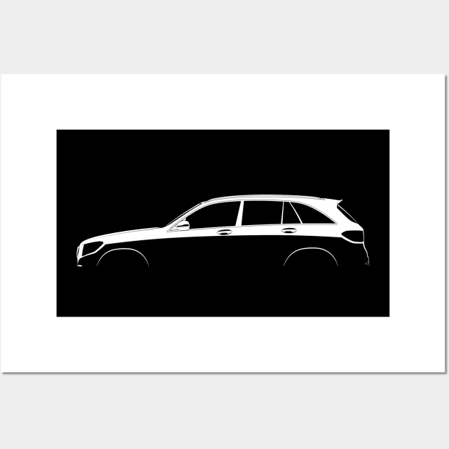 Mercedes-Benz GLC-Class AMG (X253) Silhouette Wall Art by Car-Silhouettes